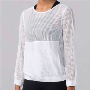 White Lululemon Mesh on Mesh popover size 12